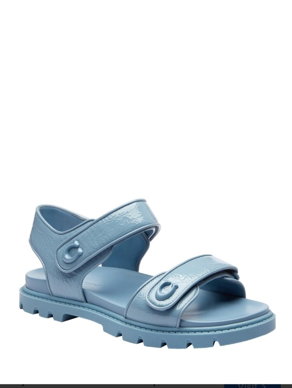 Coach Brynn Women's Chunky Strap Sandals in Blue.